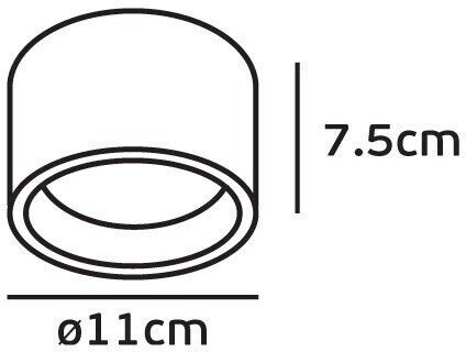 VK Lighting Deckenleuchte 11.5cm Schwarz mit Integrierter LED