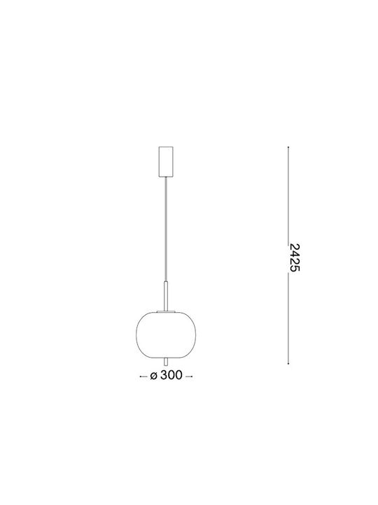 Ideal Lux Hängelampe Gold 300x30x27.5cm.