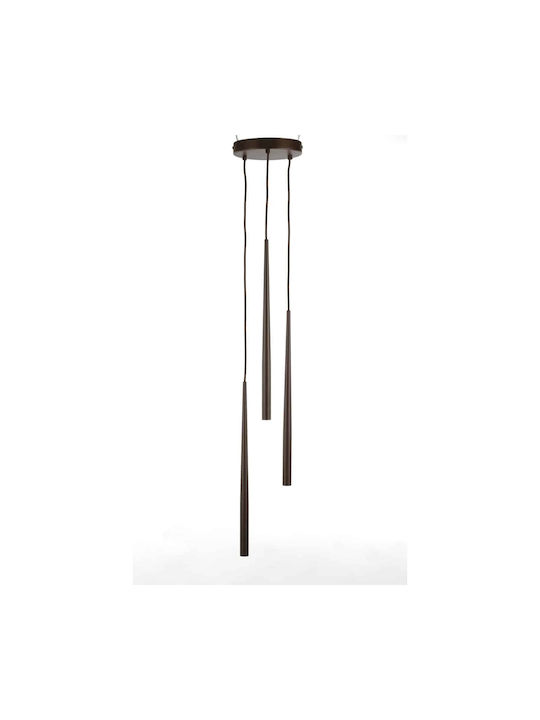 TK Lighting Hängelampe Braun mit Fassung G9 20x20cm.