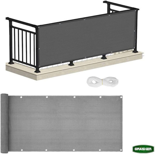 Grasher Rectangular Shade Divider Gray With Hoop 0.75x6m 160gr/m²