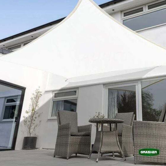 Grasher Ε220 Квадрат Shade Sail Бял С парчета 5x5m 180гр/кв.м