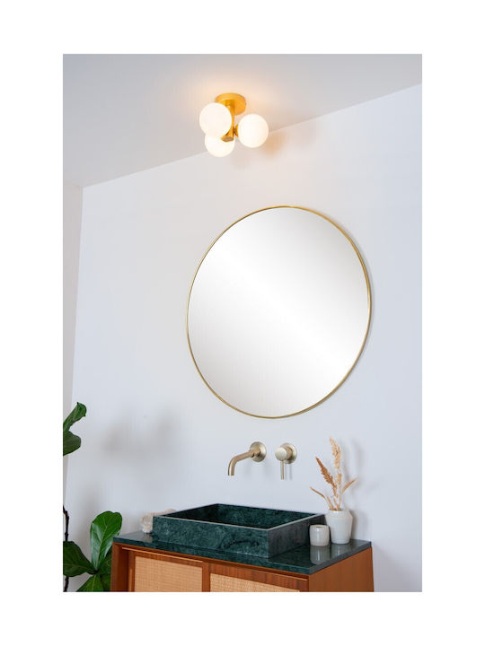 Lucide Lightning Ceiling Mount Light Bathroom 28cm Gold with Socket G9