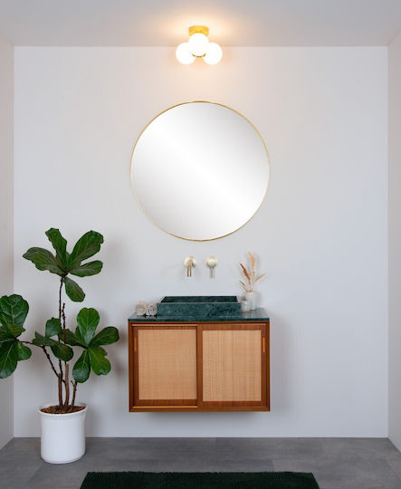 Lucide Lightning Ceiling Mount Light Bathroom 28cm Gold with Socket G9