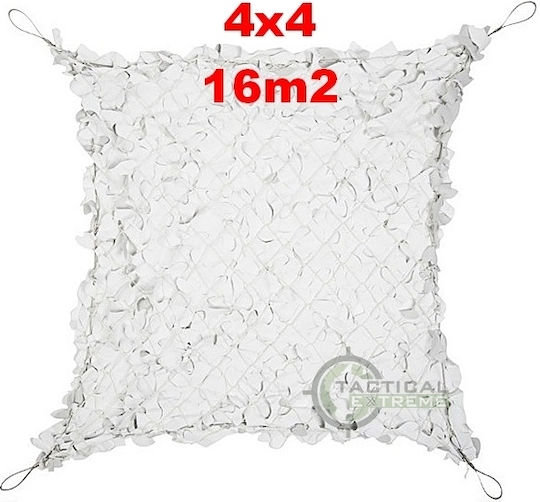 Mil-Tec Broadleaf Platz Tarnnetz Weiß 4x4m