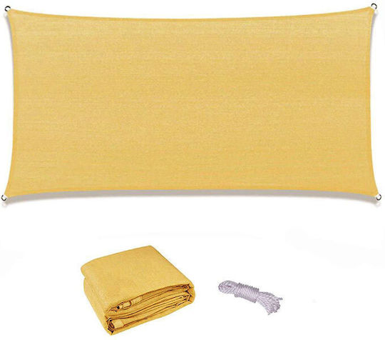 Sidirela Rechteckig Sonnensegel Beige Mit Hoop 2.5x4m