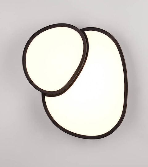 Trio Lighting Deckenleuchte 43cm Schwarz mit Integrierter LED und Fernbedienung