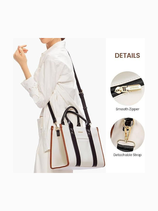 Γυναικεία Τσάντα Shopper Ώμου Beige/Black