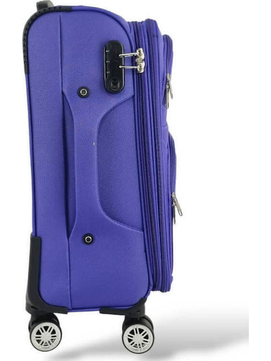 Playbags Valiză De Călătorie Cabină Din Material Textil Violet Cu 4 Roți Înălțime 56 Cm