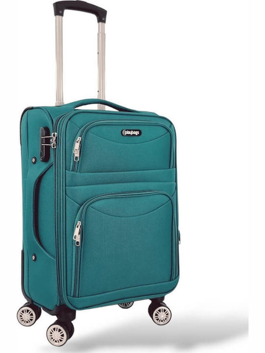 Playbags Cabin Fabric Petrol Suitcase With 4 Wheels Height 55cm