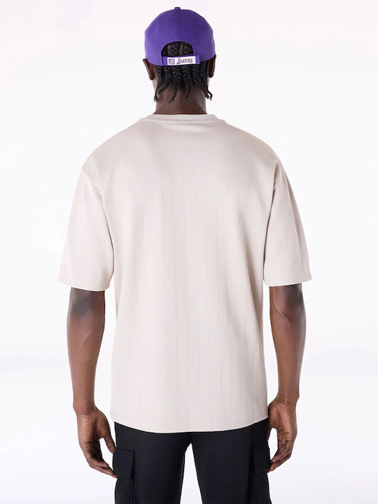 New Era Pinstripe T-shirt Cream