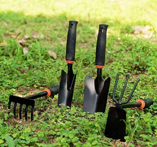 Set 6 Unelte de Grădinărit Zola Oțel Plastic Mânere Ergonomice Confortabile Negru