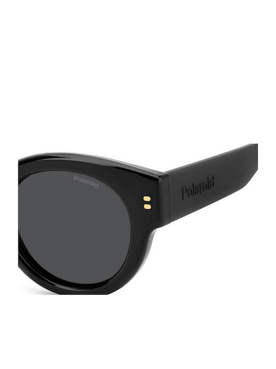 Polaroid Women’s Sunglasses With Black Horn-Rimmed Frame And Grey Lens PLD6240/S/X 807/M9