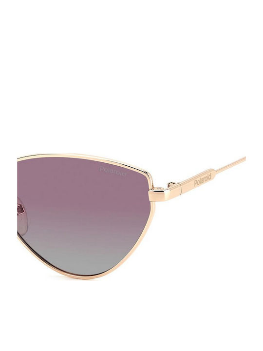 Polaroid Women's Sunglasses with Gold Metal Frame and Purple Gradient Lens PLD6234/S/X EYR/GC