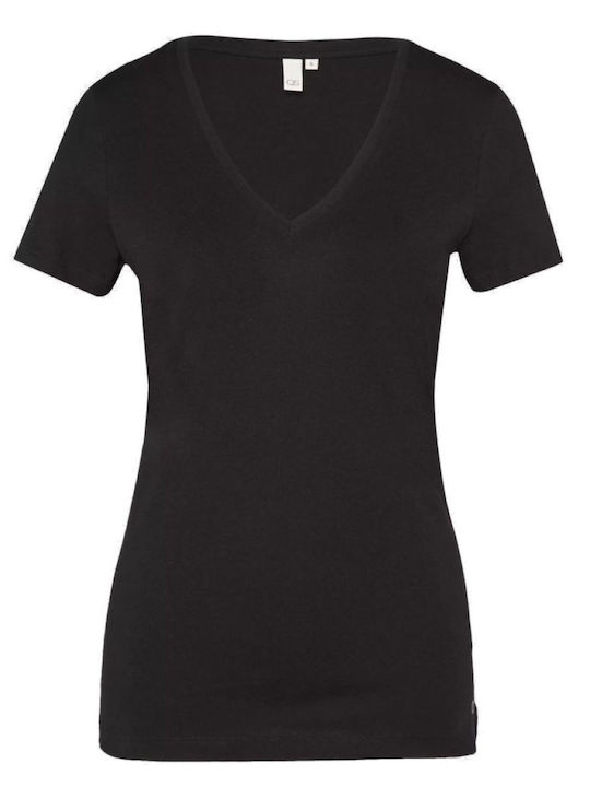 Women's Cotton Short Sleeve Top Black