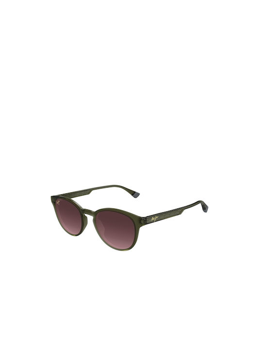 Maui Jim Ochelari de soare cu Verde Din plastic Cadru și Violet Polarizate Lentilă 636-15