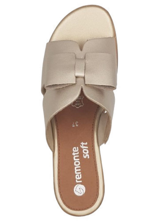 Platforme dama Anatomic în Tip Pantofle Culoare Auriu