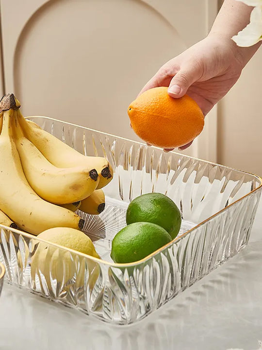 Keskor Fruit Bowl Plastic Gold 33x23x5cm