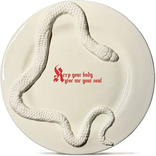 Incartato Ceramics The Forbidden Collection Διακοσμητική Πιατέλα Στρογγυλή Κεραμική Εκρού 28x28εκ.