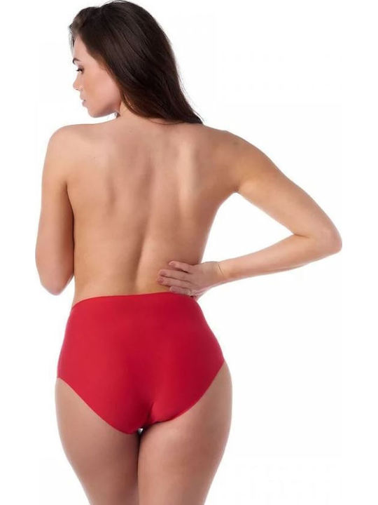 Висока талия Дамско Слип 2Pack без Шевове Red