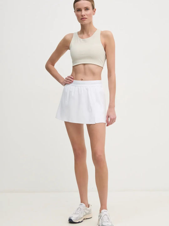 Leather High-waisted Skirt Brilliant White