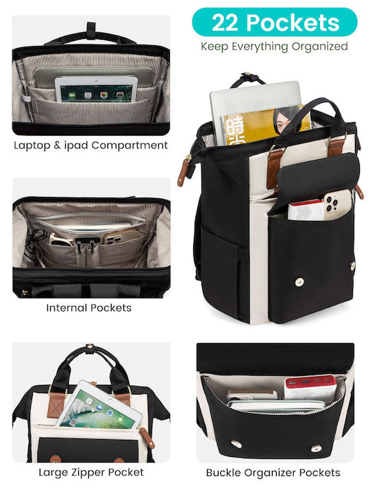 Lovevook Τσάντα Πλάτης για Laptop 15.6" beige/black WB1930