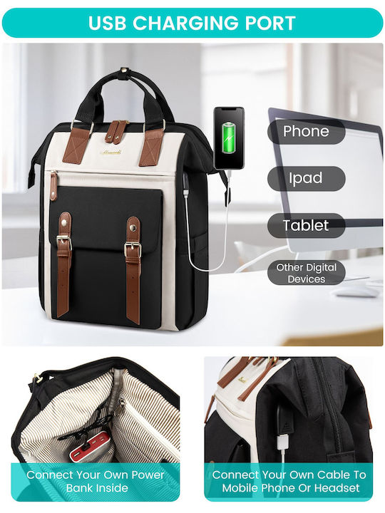 Lovevook Τσάντα Πλάτης για Laptop 15.6" beige/black WB1930