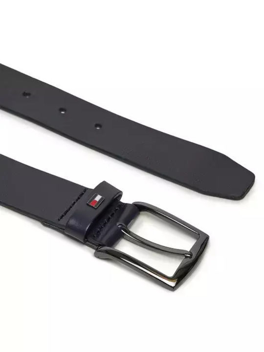 Tommy Hilfiger Denton 3.5 Ανδρική Ζώνη Δερμάτινη Μπλε