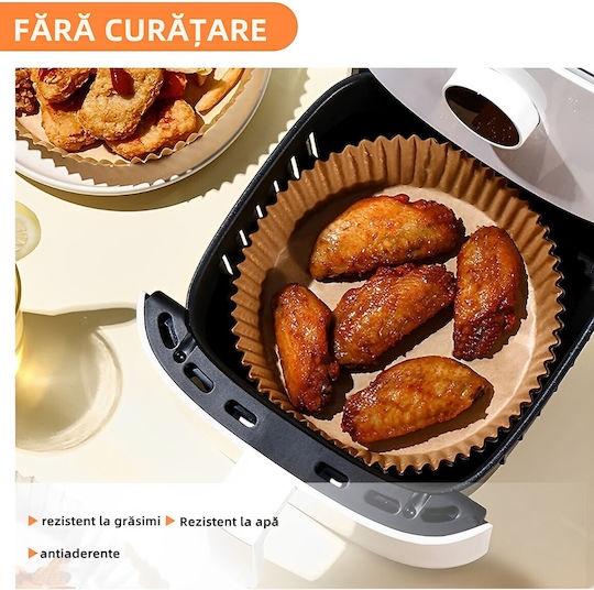 Hârtii Antiaderente pentru Air Fryer 16x16cm 50buc