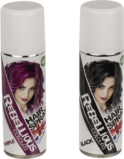 Σπρέι Μαλλιών 125ml 100% Vegan 2 Χρώματα Λιλάκ Μαύρο 1τμχ