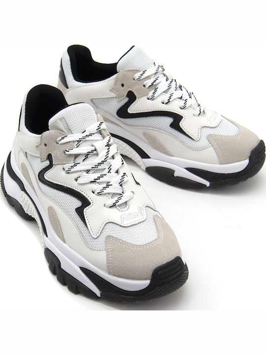 Addict Combo C Chunky Sneakers Ecru- Black- Beige