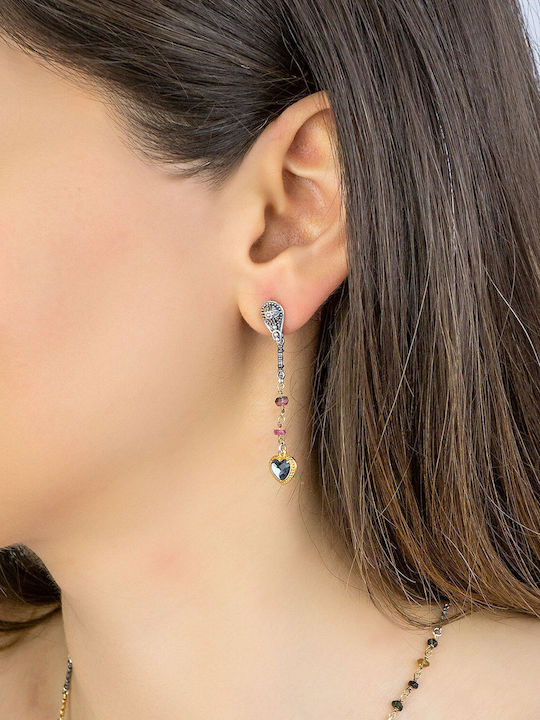 Dimitrios Exclusive Set Cercei din Argint Placate cu Aur cu Pietre