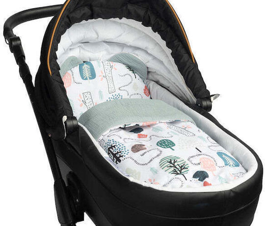 Sensillo Musselin-Set Kinderwagen Smaragd Igel