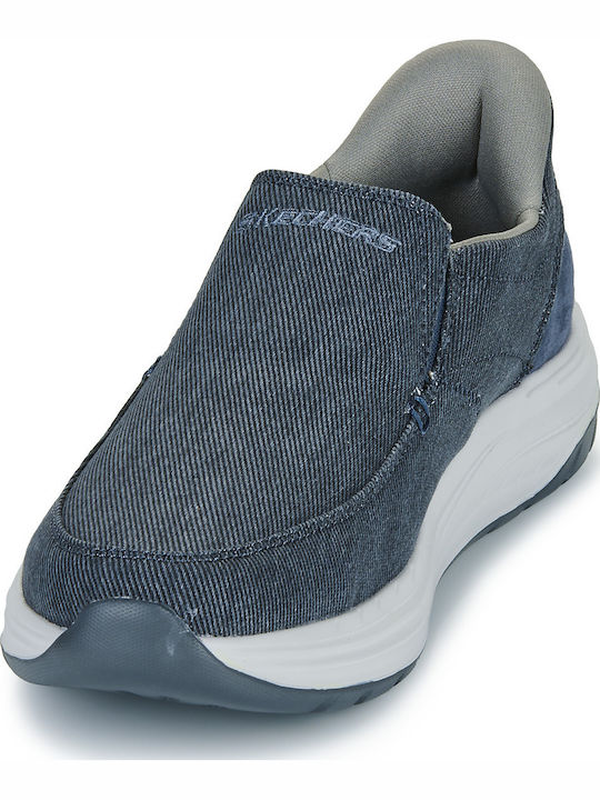 Dual Gore Canvas Men's Slip-Ons Blue