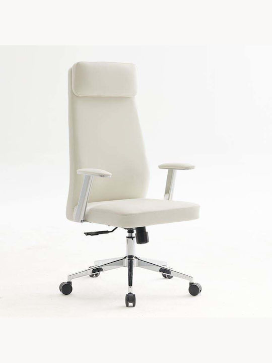 Woodwell Bf8800 Executive Office Chair with Fixed Arms White ΕΟ612,2
