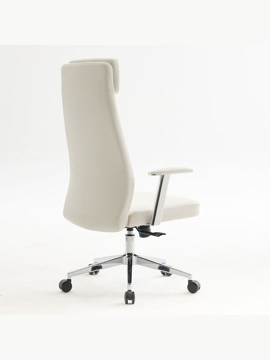 Woodwell Bf8800 Executive Office Chair with Fixed Arms White ΕΟ612,2