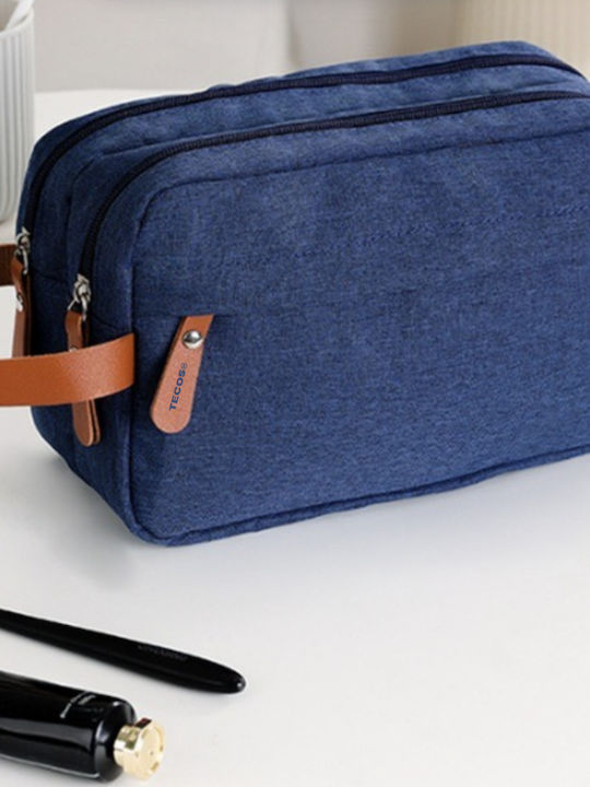 Unisex Travel Textile Bag Storing Transporting Cosmetic Items Tecos Dimensions 25*10*15 Centimeters Hook Blue