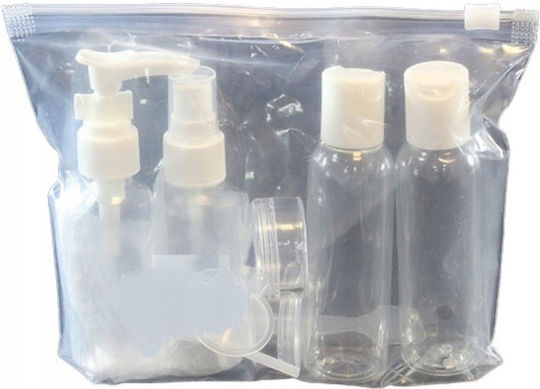Set 9 Cosmetic Containers Zola Plastic Transparent