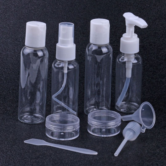 Set 9 Cosmetic Containers Zola Plastic Transparent