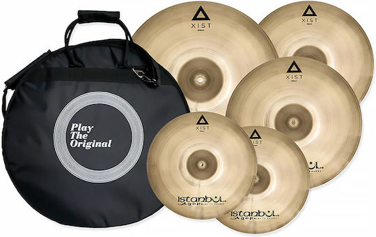 Istanbul Cymbals' Set with Carrying Case Agop Xist Cymbal (14" Hi-Hat, 16" Crash, 18" Crash, 20" Ride)