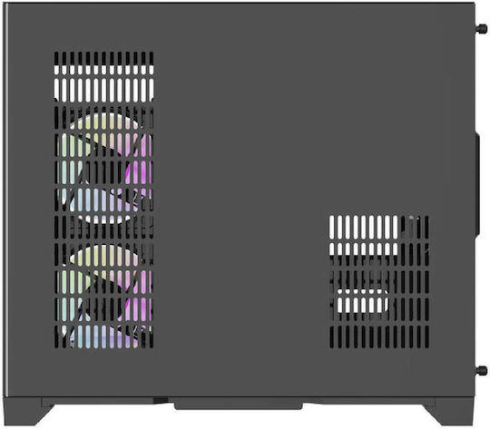 Aigo FT418 Геймърско бюро Midi Tower Компютърна кутия със страничен прозорец и RGB осветление Черен