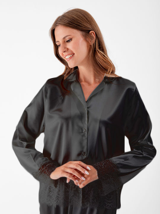 Pen-ky Winter Women's Pyjama Set Black