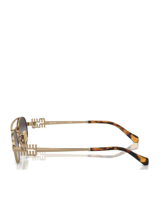 Miu Miu Unisex Γυαλιά Ηλίου με Χρυσό Μεταλλικό Σκελετό και Γκρι Ντεγκραντέ Φακό MU54ZS 7OE5D1