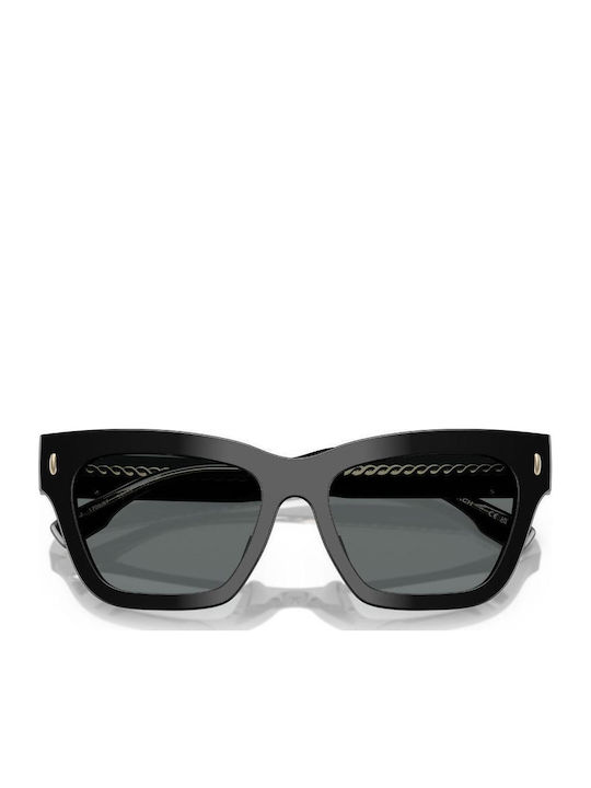 Tory Burch Damen Sonnenbrille mit Schwarz Kunststoff Gestell und Schwarz Linse TY7208U-170987