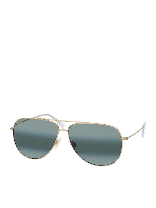 Maui Jim Unisex Sunglasses with Gold Metal Frame and Gray Lens XL674-16A