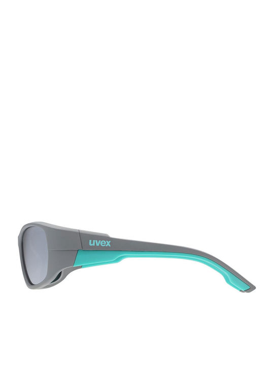Uvex Sportstyle 514 Unbreakable Athletic Kids Sunglasses with Mirror Lens Gray