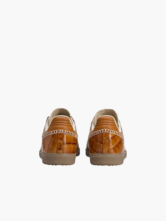 Samba Sneakers Braune Krokodilleder