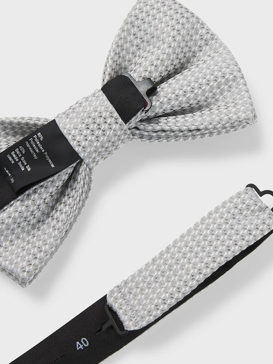 Boss Bow Tie Jacquard Structure H-b.tie Bigiotto 242 Silver Bow Ties Male Silver 50539004-041