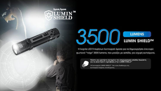 NiteCore Flashlight LED IP68 with Maximum Brightness 3500lm EDC31 Black