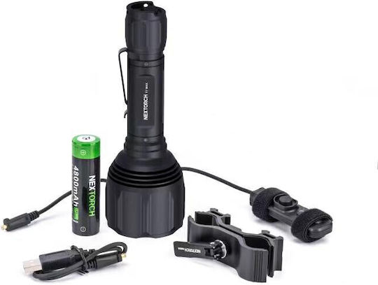 Nextorch Wiederaufladbar Taschenlampe LED IPX7 mit maximaler Helligkeit 1200lm Schwarz