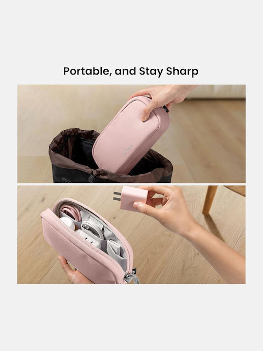 Tomtoc Light-t12 Husă Universală Pouch Accesorii Powerbank Smartphone 1L Mic Roz T12s1p1